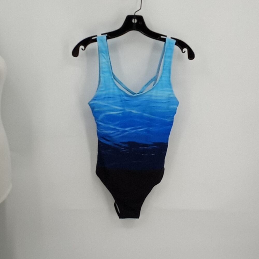 Women's Blue & Navy Never Worn One Piece Swimsuit Size Small